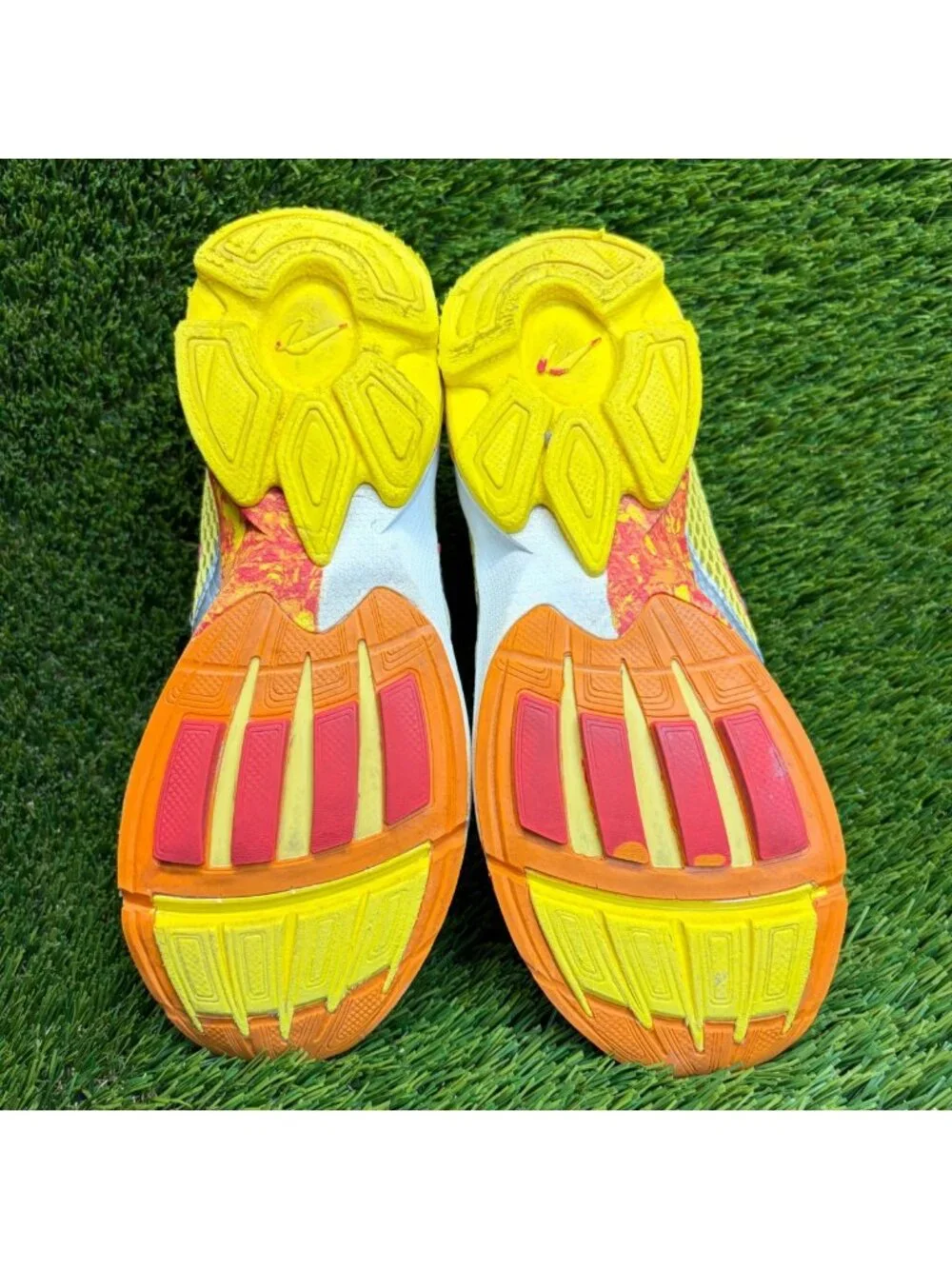 Newton Distance S Womens Size 8.5 Yellow Red Silver Running Shoes Sneakers